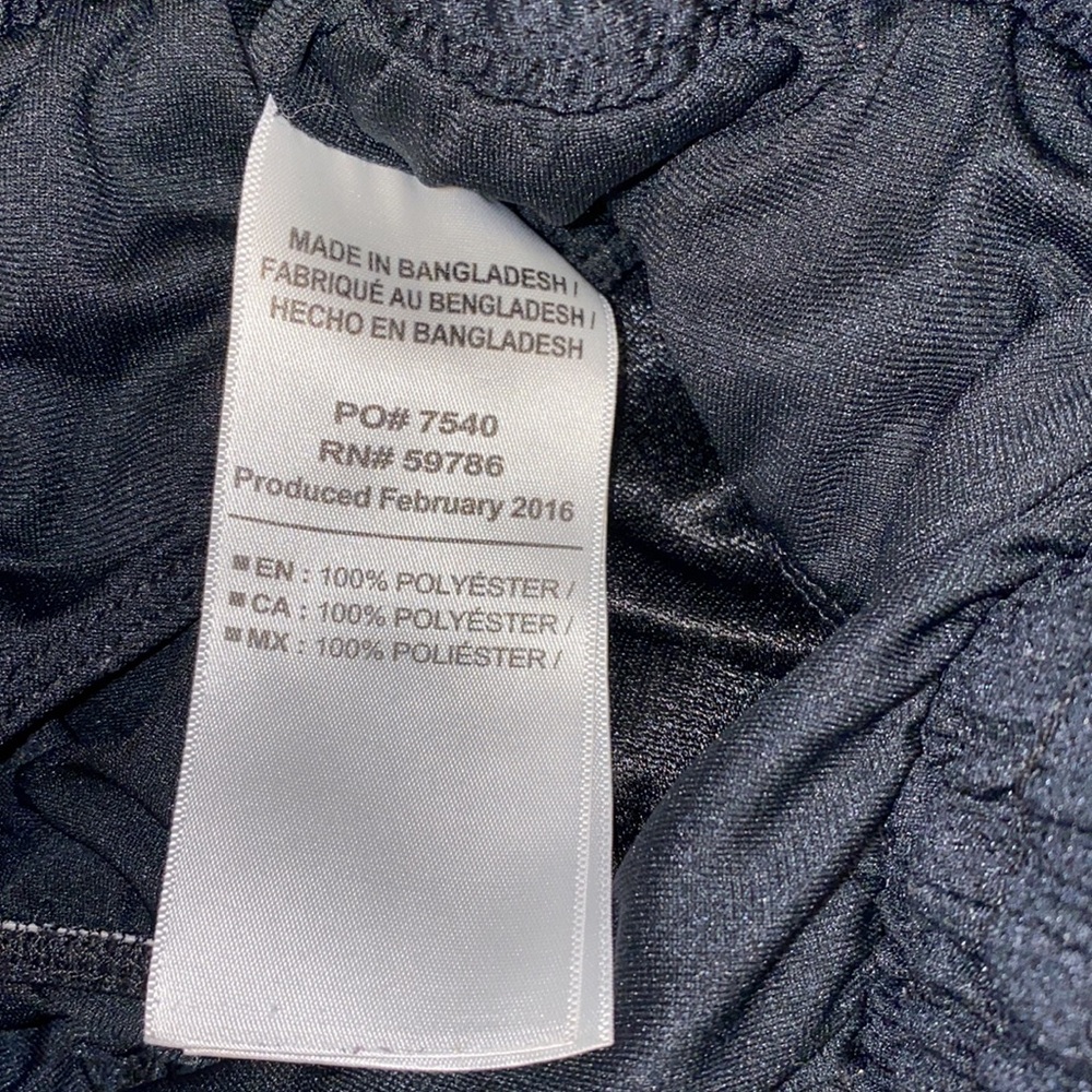 Pony Large Black White Drawstring Athletic Shorts - Picture 5 of 10